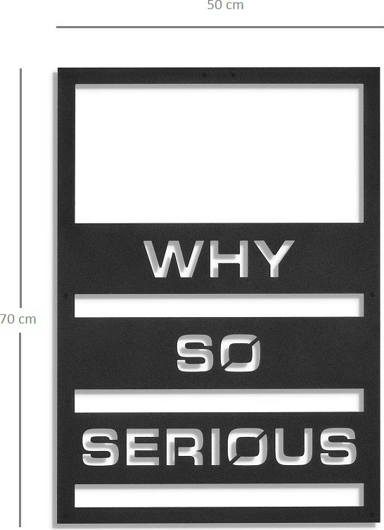 Aksesor dekorativ metalik për mur, Wallity, Why So Serious
