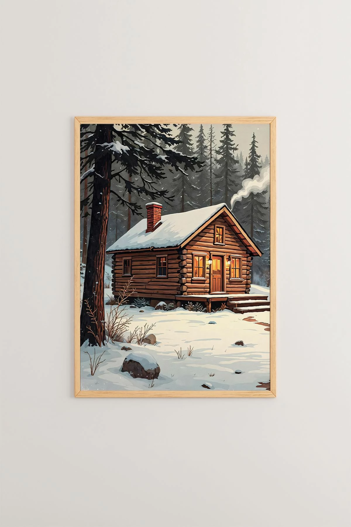 Pikturë dekorative me kornizë, Wallity, Nwyearsngmdl9, shumëngjyrëshe, 33x48cm