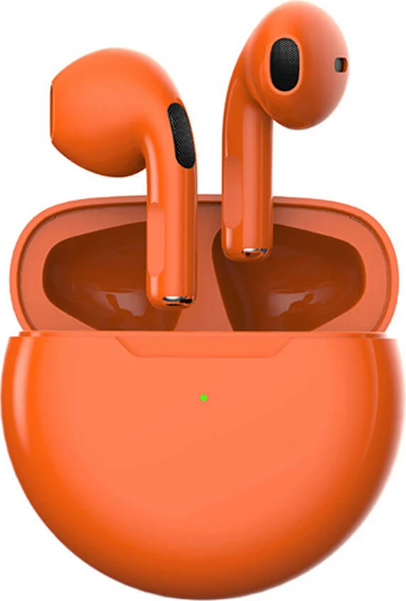 Kufje true wireless MOYE Aurras 2, Bluetooth 5.1, stereo, 250 mAh, portokalli, me kuti karikimi