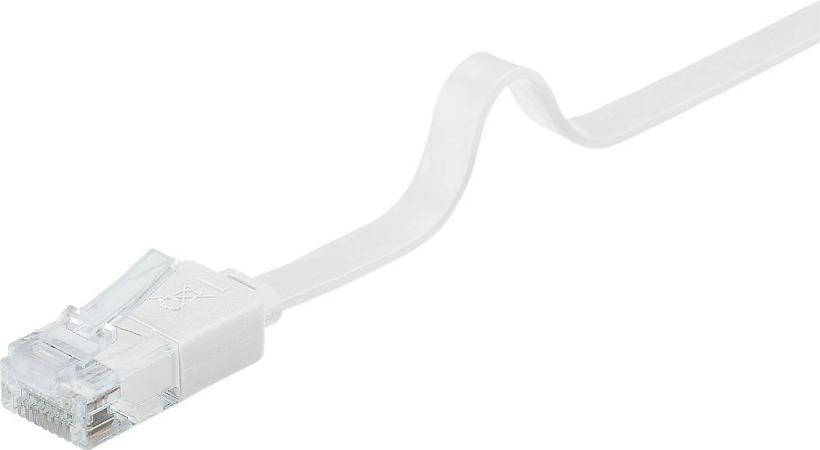 Kabllo rrjeti Goobay CAT6 RJ45-RJ45, 10 m, e sheshtë, e bardhë