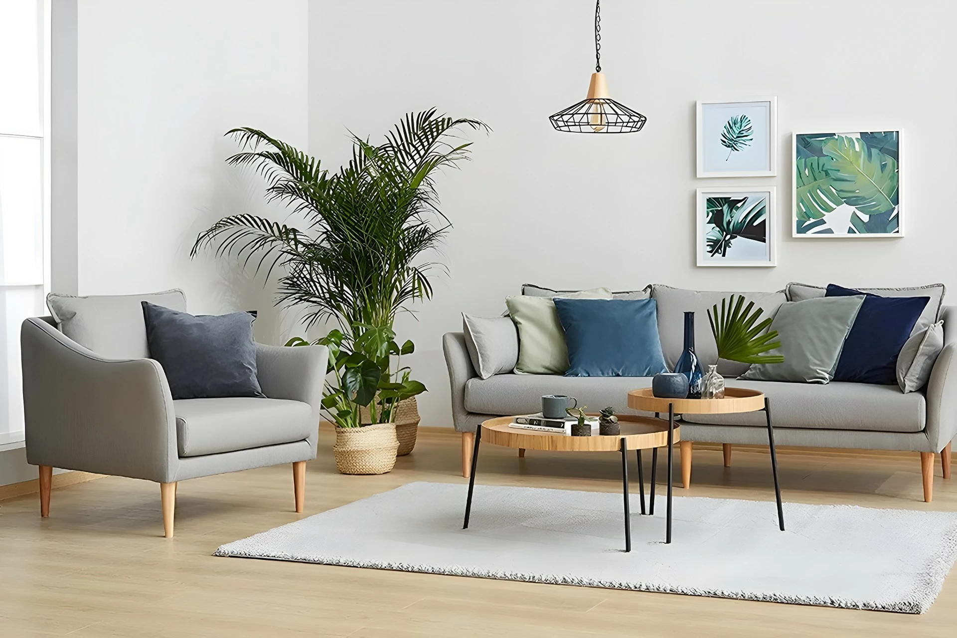 Set tavolinash të vendosshme Hanah Home, Ronda, natyrale (2 copë)