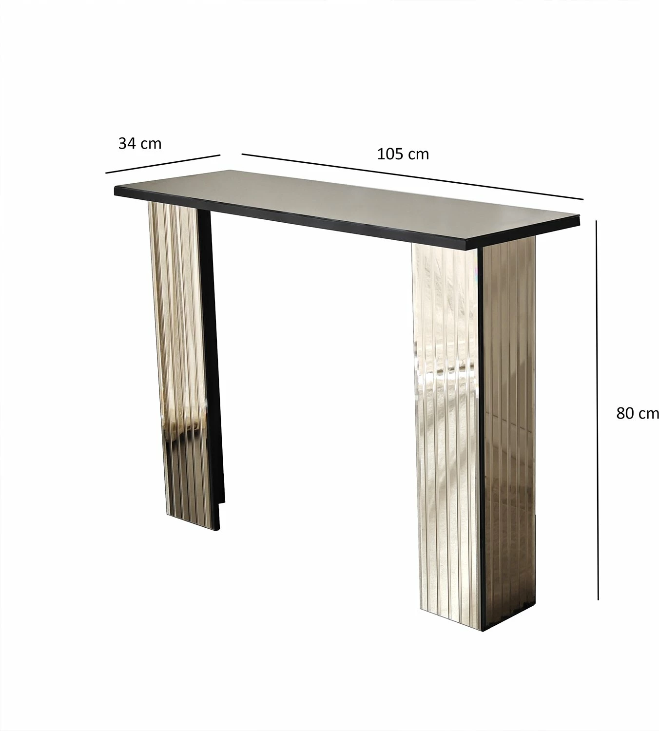 Komodë Hanah Home, 3 sirtarë, ngjyrë bronzi