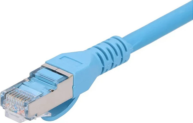 Kabllo rrjeti Extralink Cat6a S/FTP Patchcord 1m, 10Gbps, RJ45, blu