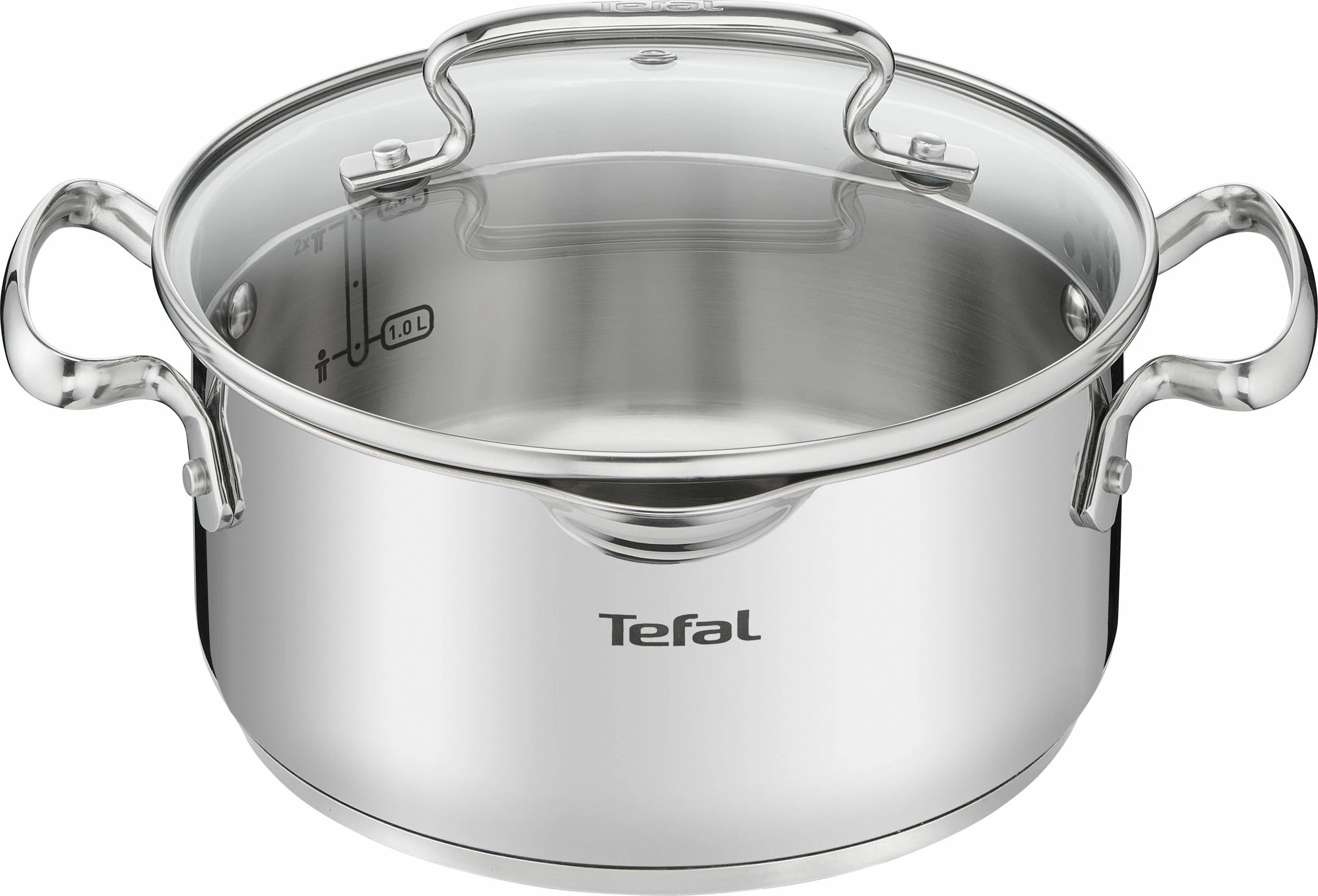 Tenxhere Tefal Duetto+ 20 cm, 2.9 L, me kapak, inox, silver