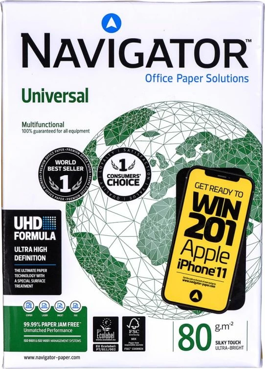 Letër kopjimi Igepa Universal Premium Navigator 8247A80 A4, e bardhë, 500 fletë