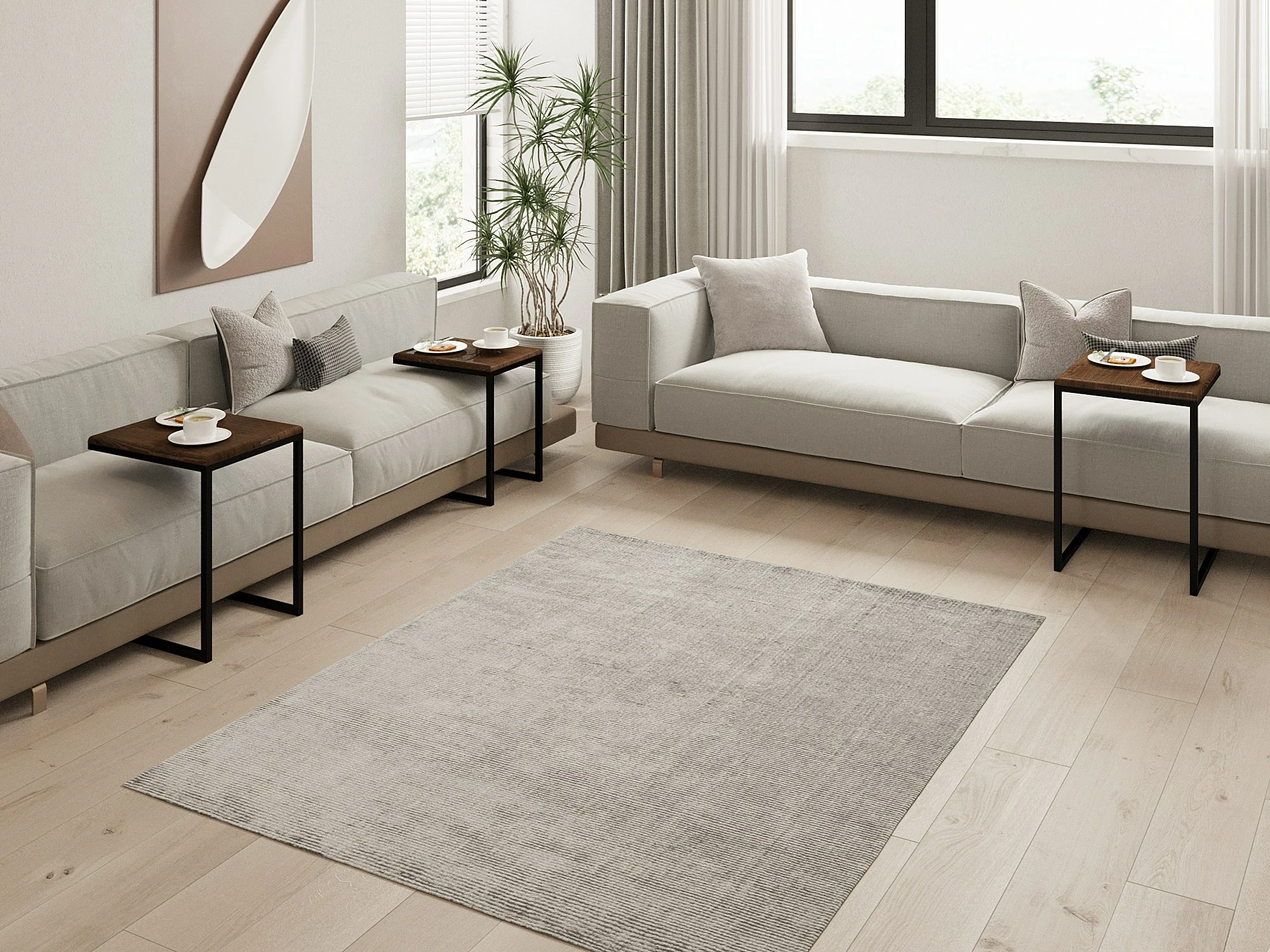 Set tavolinash të vendosshme (3 copë), Hanah Home, Ege, ngjyrë arre