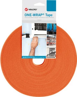 Shirit lidhës kabllosh VELCRO ONE-WRAP, 10 mm, 25 m, portokalli