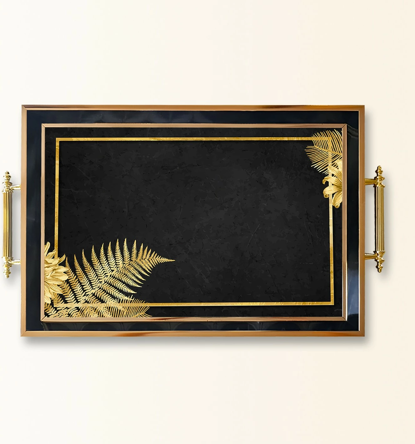Tabaka xhami elegante, shumëngjyrëshe, Aberto Design, TPA9773, 50x29x3.5cm