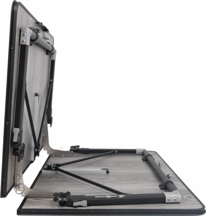 Tavolinë kampingu BRUNNER ELU TOP COMPACK 0406059N 120x60 cm, lartësi 42/70 cm, 7.5 kg, gri