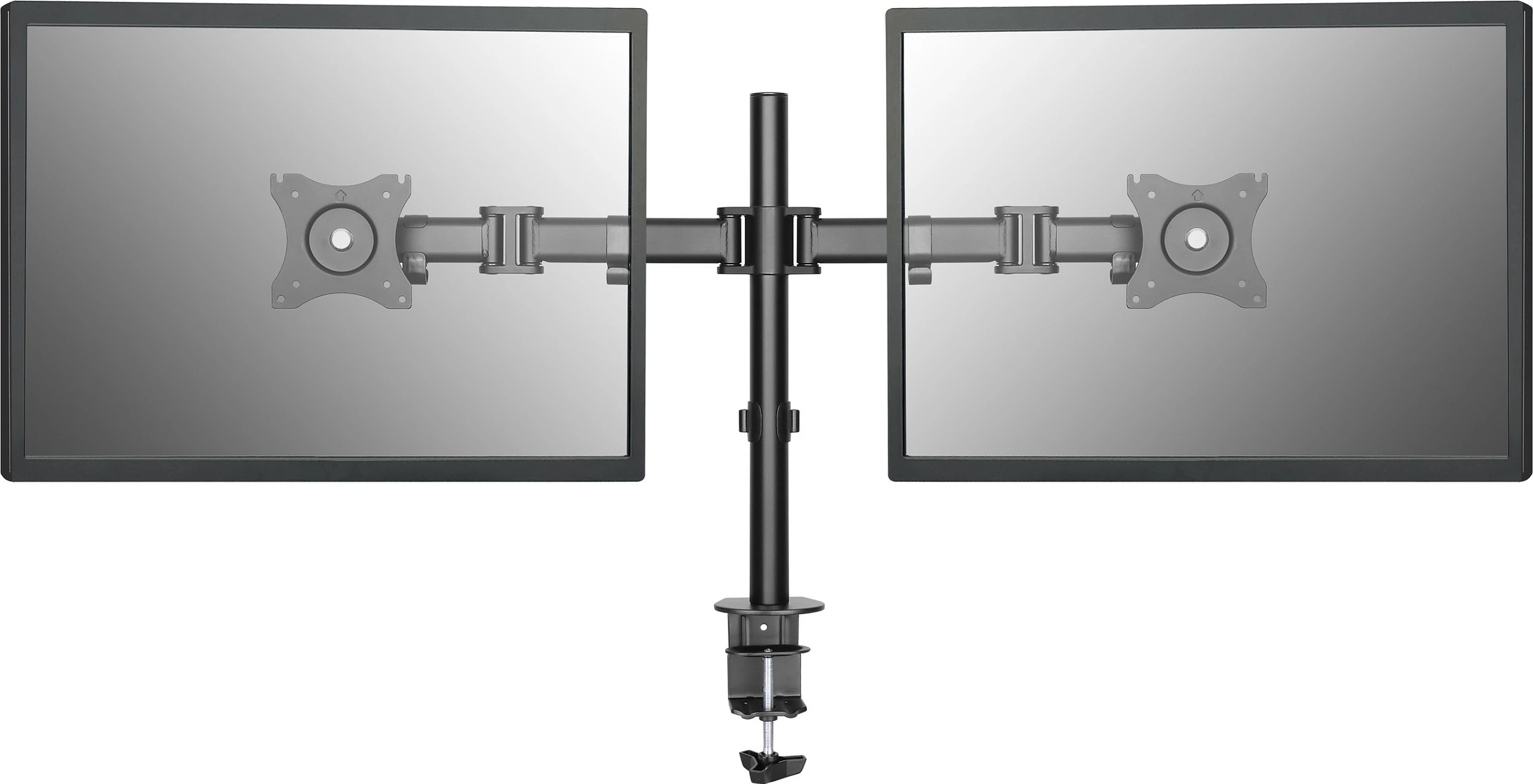 Mbajtëse tavoline për 2 monitorë EQUIP 13"-27", VESA 75x75/100x100, 360°, e zezë