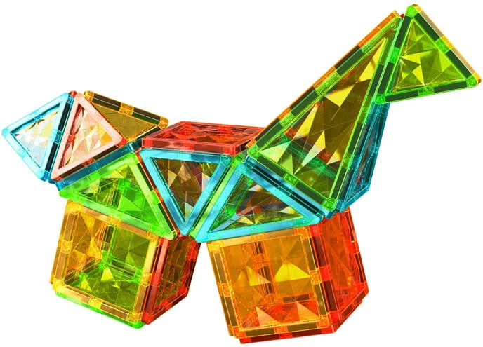 Set pllaka magnetike Geomag Gems Rocket 32, shumëngjyrëshe