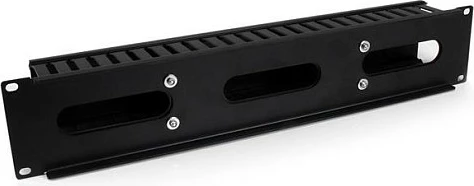 Panel menaxhimi kabllove rack StarTech 2U Finger Duct horizontal me kapak, 19", i zi