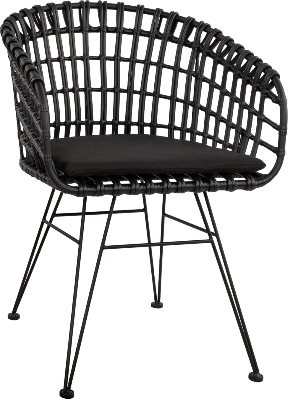 Karrige foleje metalike Allegra FH5456.02, thurje e zezë, 59x56.5x83 cm