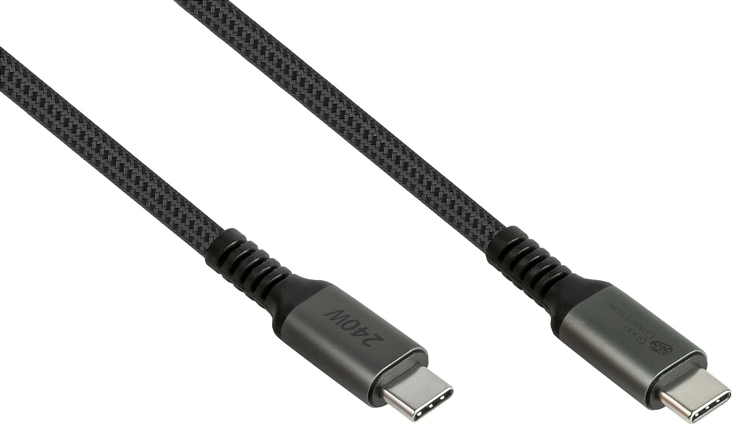 Kabëll USB-C GoodConnections 0,5m, 240W, Anthrazit