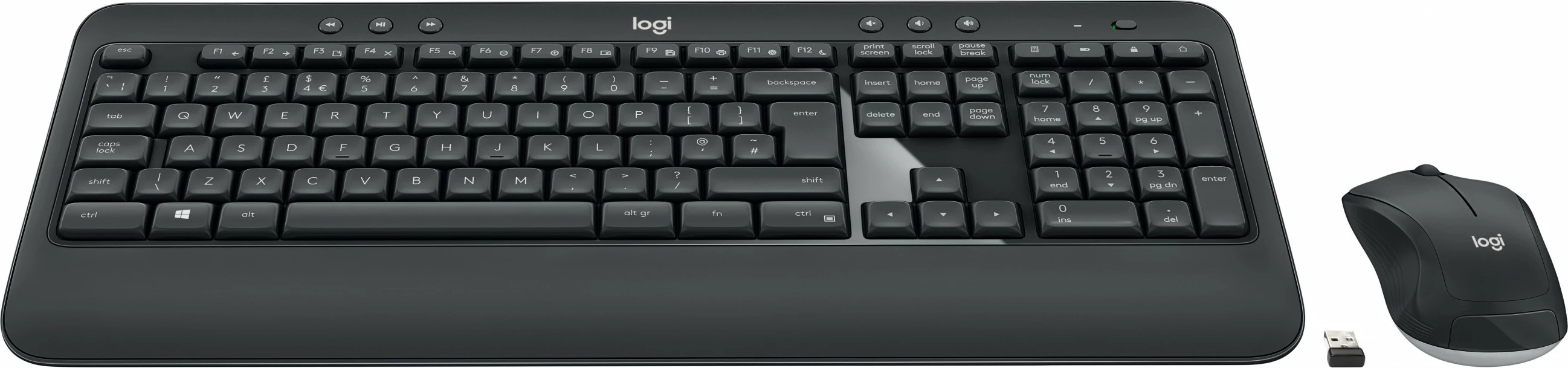 Komplet tastierë dhe maus Logitech MK540 ADVANCED, Wireless, USB, AZERTY, Zi