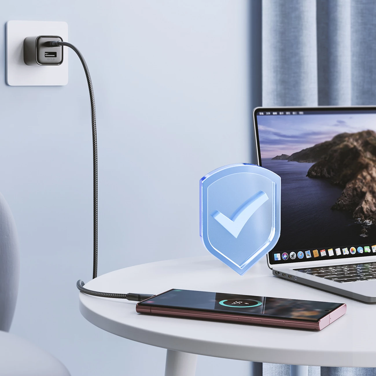 Kabllo USB-C në USB-C, Joyroom, S-A11 Surpass, 60W PD, 0.25 m, USB 2.0 480 Mbps, e zezë