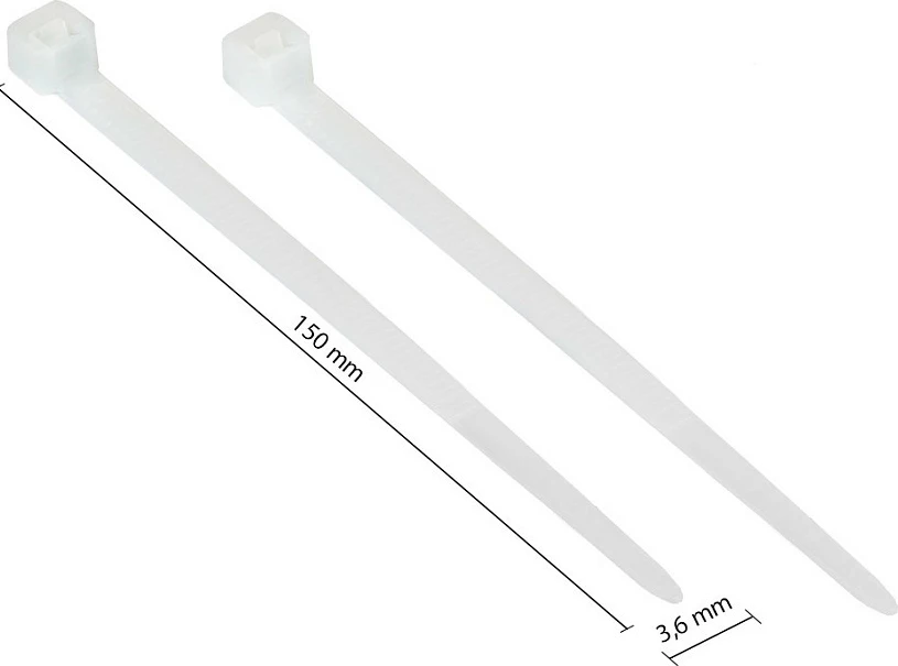 Lidhëse kabllosh GoodConnections 150mm x 3.6mm, 100 copë, transparente