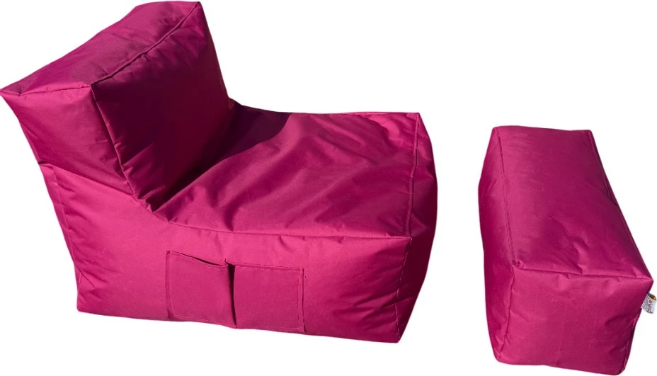 Set me 2 pjesë bean bag, ngjyrë rozë, Atelier del Sofa, XXL Sedir