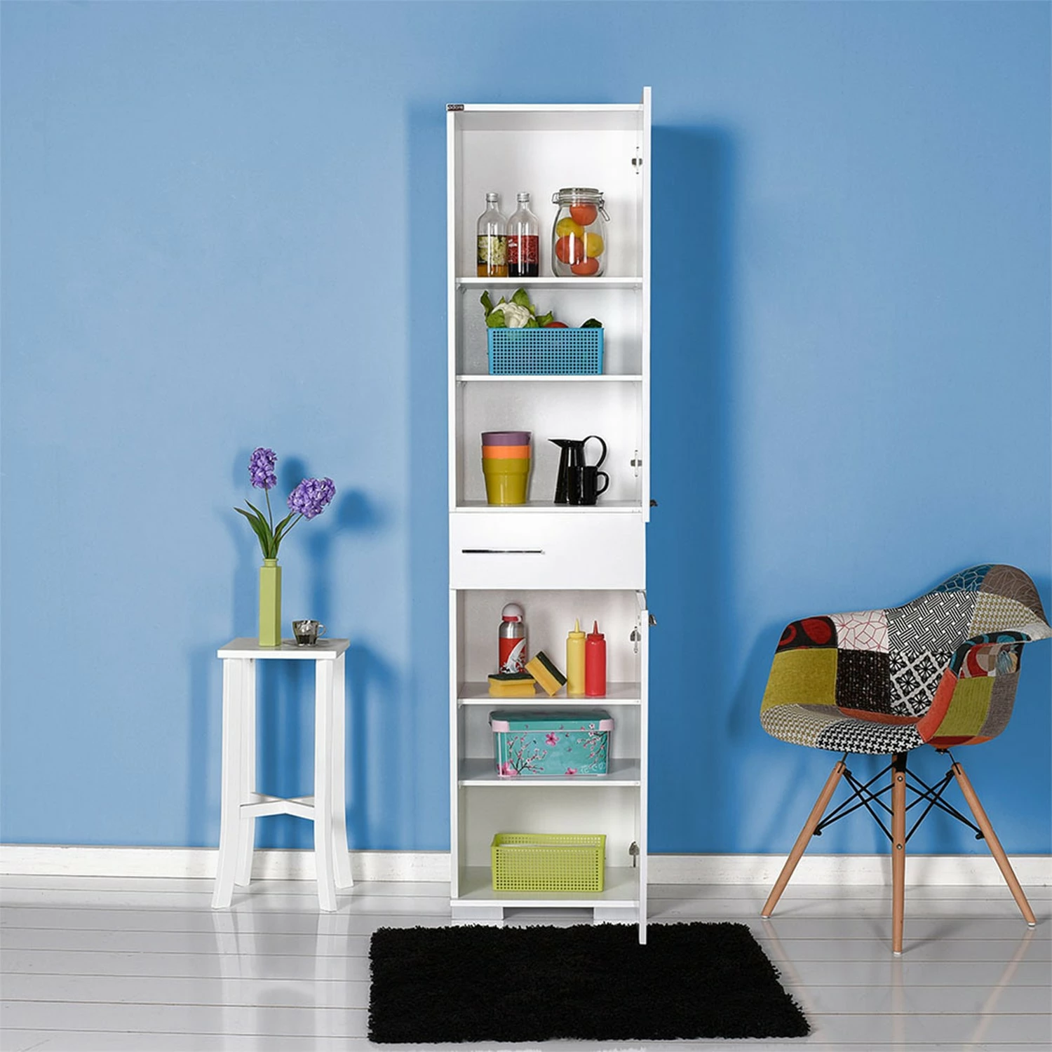 Dollap multifunksional, ngjyrë e bardhë, Hanah Home, Adr-421-Pp-1