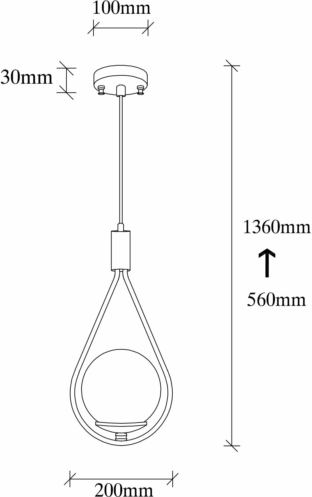Llambë tavani Opviq, GMN-00008 - LW, e zezë