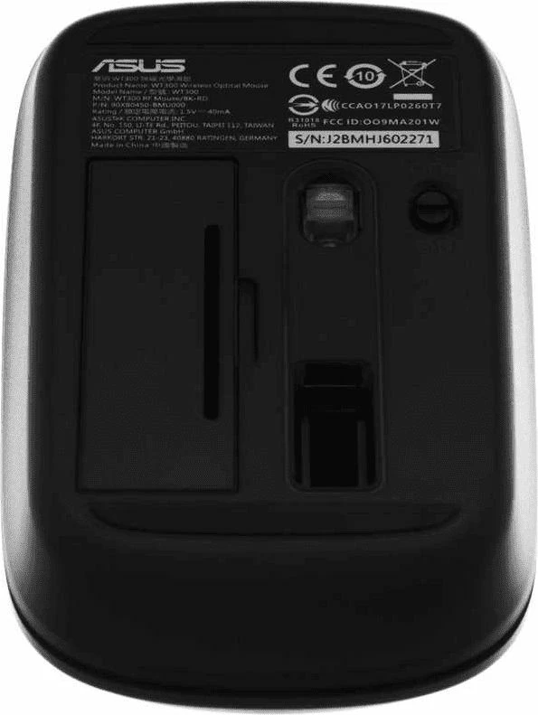 Maus Asus WT300 (90XB0450-BMU000) Wireless 1600 DPI USB, zi/kuqe