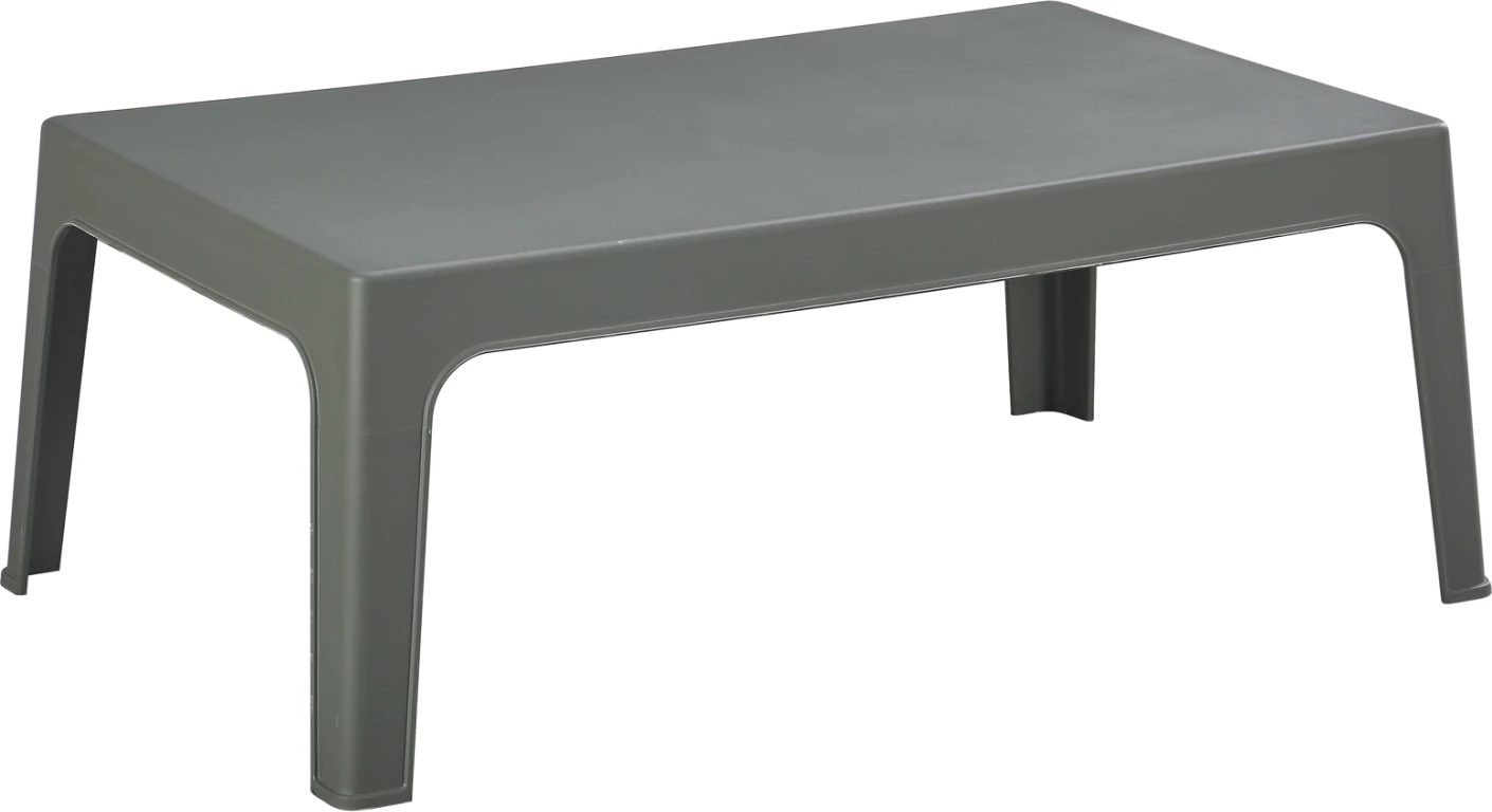 Tavolinë e ulët drejtkëndëshe SLEEK, polipropilen, ngjyrë ulliri e errët, FH6367.05, 99x59.5x39.5cm