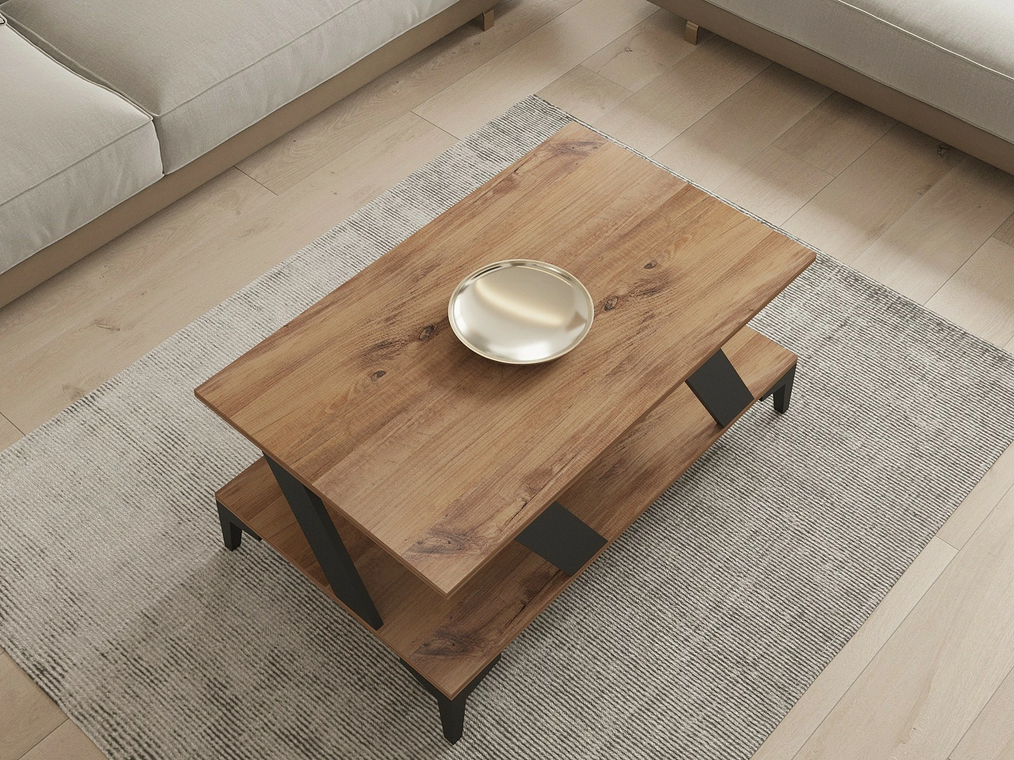 Tavolinë kafeje Hanah Home, tabla, anthracite, atlantic pine