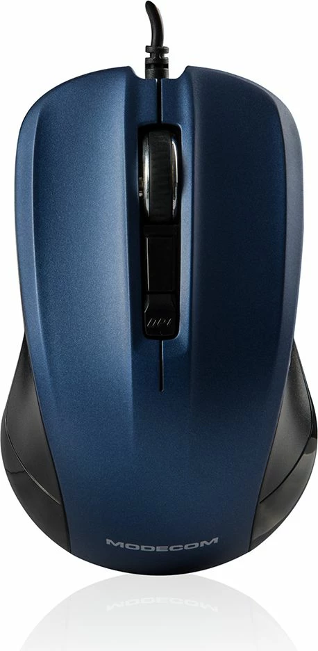 Maus Modecom MC-M9.1 1600 DPI USB me kabllo, 4 butona, zi/kaltër