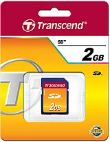 Kartelë SD Transcend 2GB, MLC, 20MB/s, e zezë