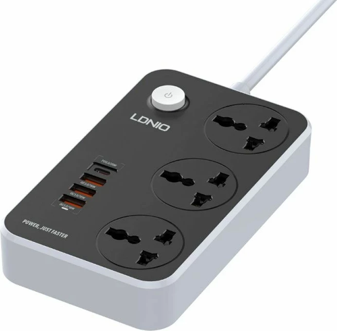 Prizë e rrymës Ldnio 3 AC Outlets Universal Power Strip