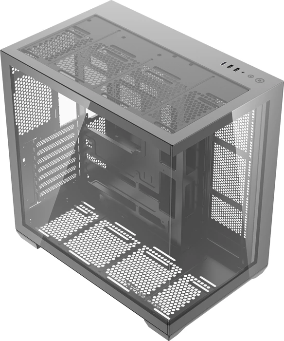 Kasë DarkFlash C280 midi tower me 7 ventilatorë, e zezë