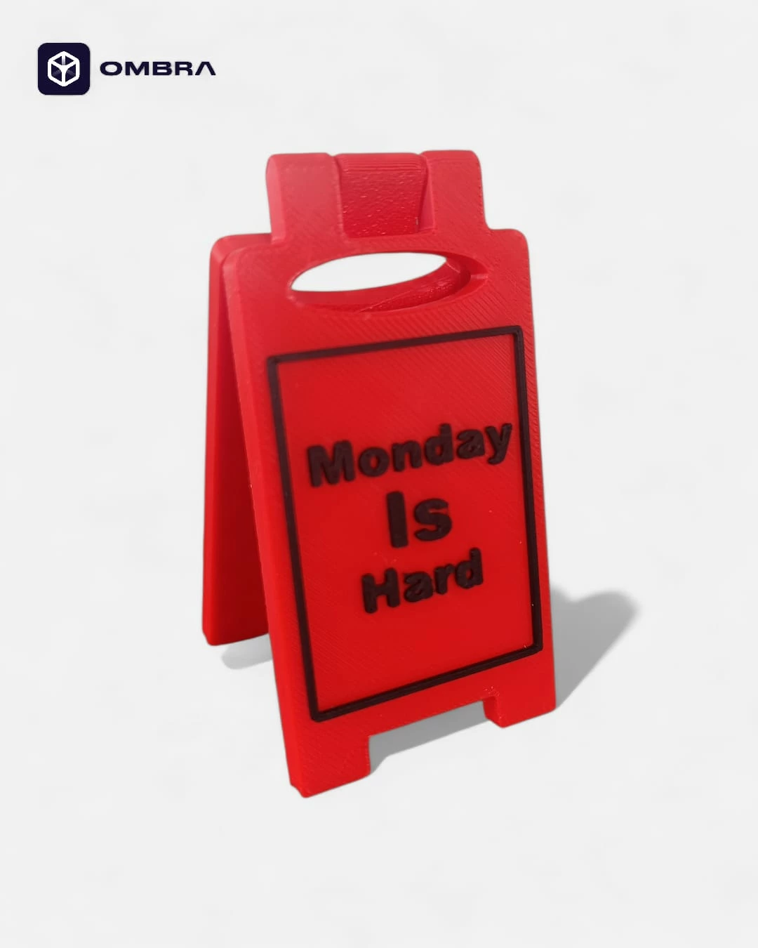 Tabelë Dekorative Tavoline “Monday is Hard” - e kuqe