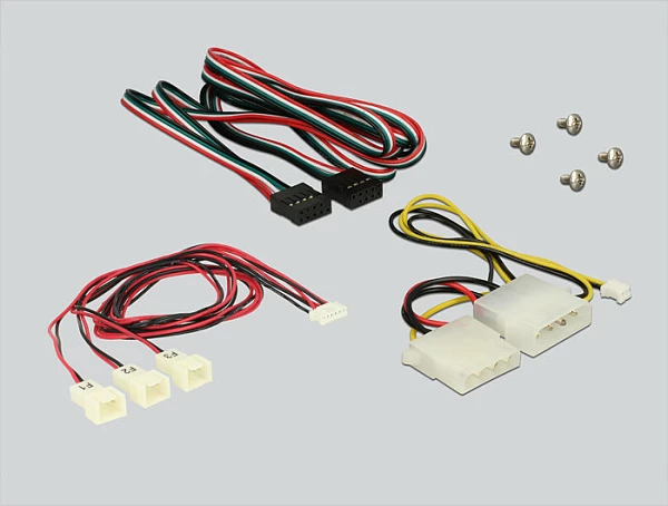 Panel frontal kontrollues ventilatorësh DeLOCK 62714, 3 kanale, 2x USB 2.0, 3.5", i zi