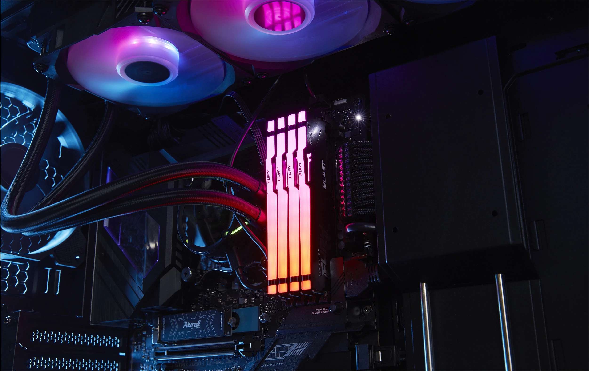 RAM Memorje Kingston FURY Beast RGB EXPO 16GB DDR5 6400MT/s CL32 e zezë