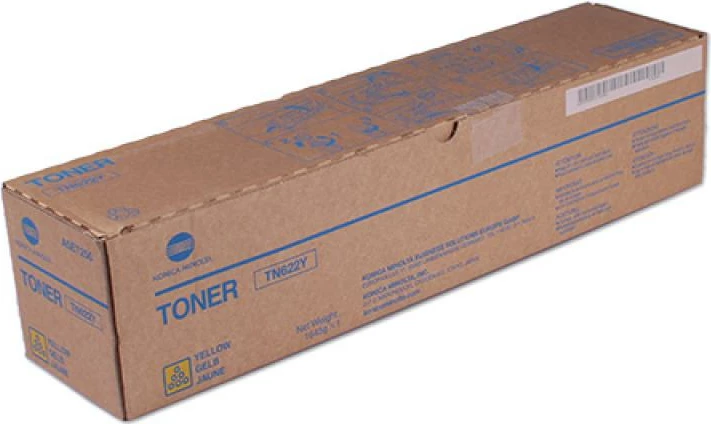 Toner Konica Minolta TN-622Y A5E7250 rendiment deri 24,000 faqe verdhë