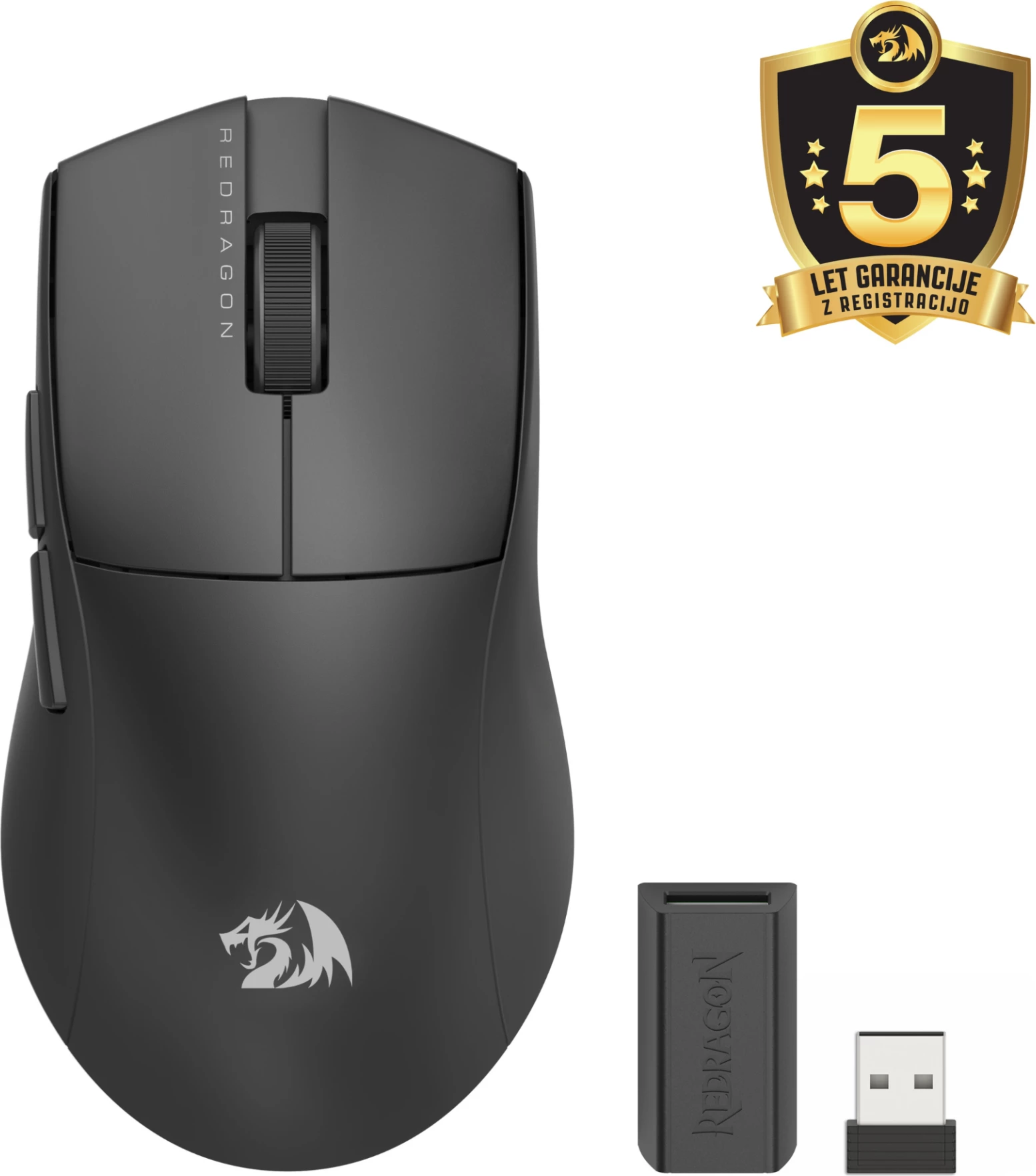 Maus gaming Redragon K1NG Standard M916-STD-1K, wired/2.4G/BT, 49 g, 24000 DPI, 1000 Hz, 5 butona, e zezë