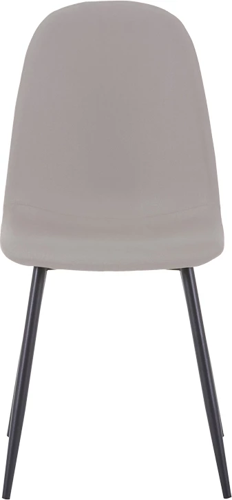 Karrige Bella, ngjyrë gri e lehtë, këmbë metalike të zeza, 43x52x88cm, set prej 2 copë