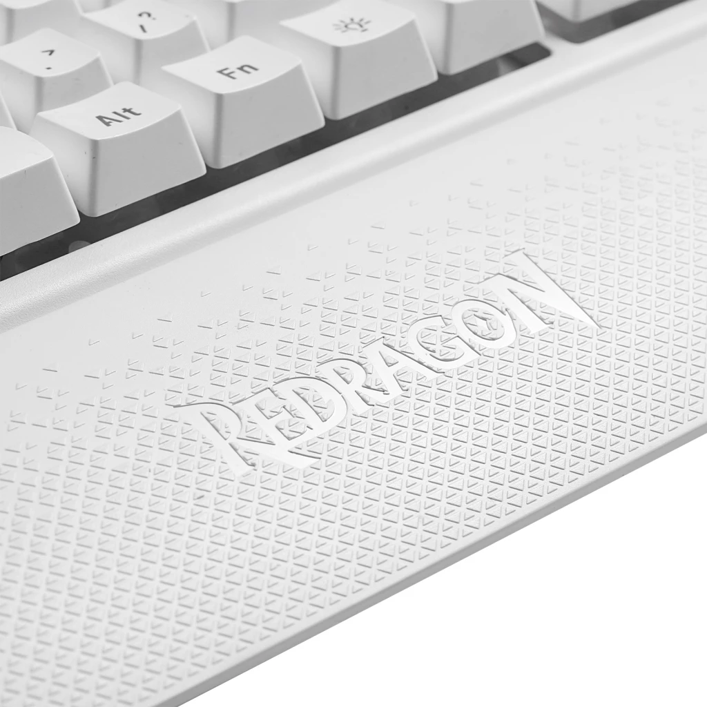 Tastierë gaming Redragon Shiva K512 RGB Full-size, me kabllo USB, membranë, me wrist rest, e bardhë