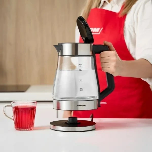 Ibrik elektrik MPM MCZ-122, 1.7 L, 2200 W, Inox, i zi