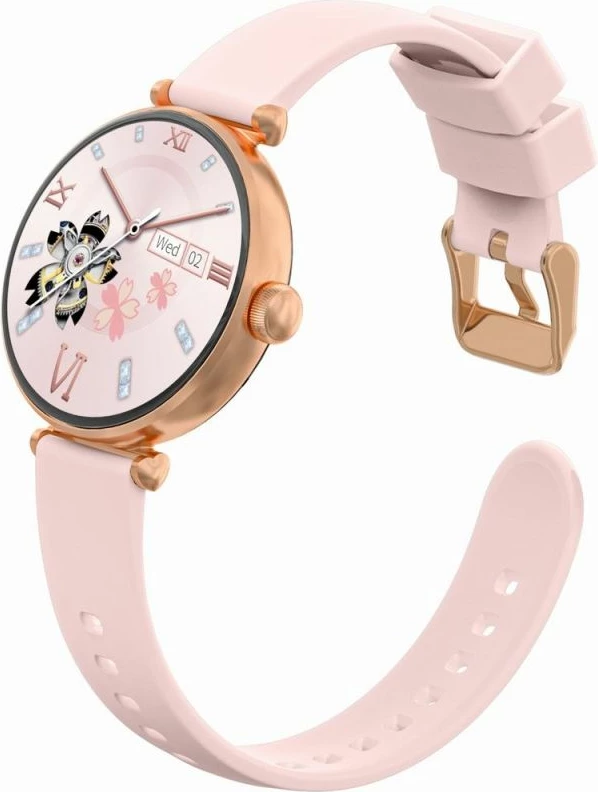 Smartwatch Gravity unisex, rozë-argjendtë