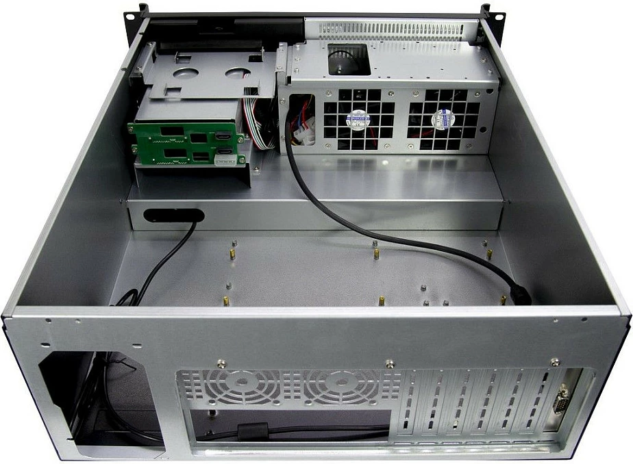 Kasë rack 19" 4U Inter-Tech IPC 4U 4452-TFT, me monitor TFT, tastierë dhe maus, e zezë