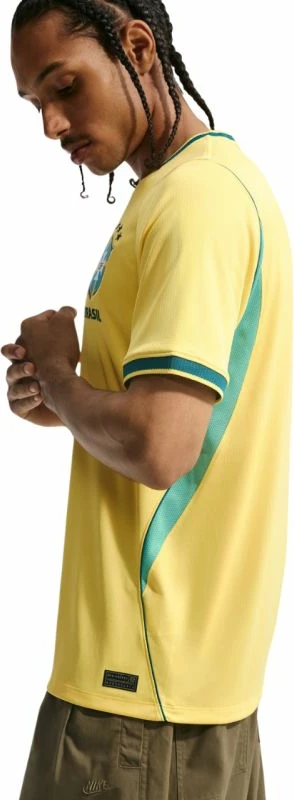 Fanellë meshkuj Nike Brazil 2026 Stadium Home IF7054 724, e verdhë