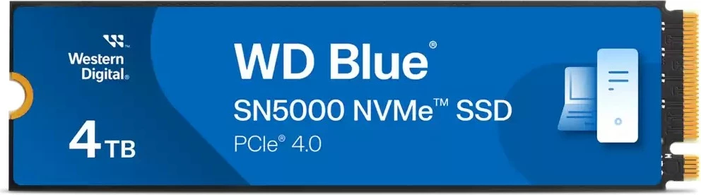 SSD Western Digital WD Blue SN5000 NVMe, 4 TB, PCIe 4.0