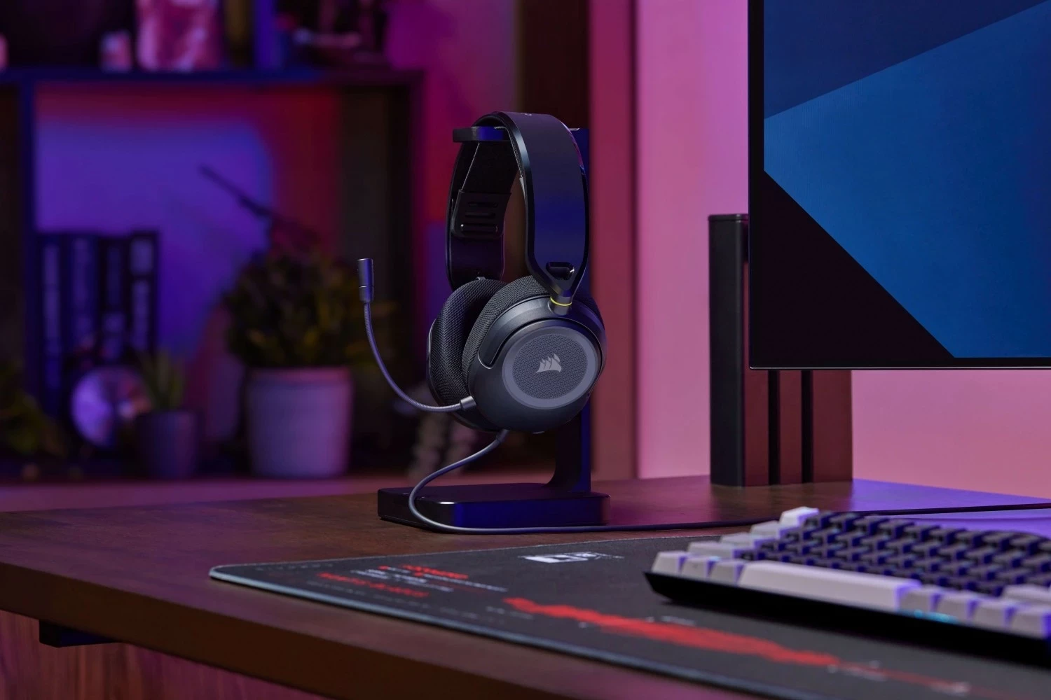 Kufje Corsair HS35 Stereo V3, me kabllo 3.5mm, Dolby Atmos, mikrofon i heqshëm, të zeza
