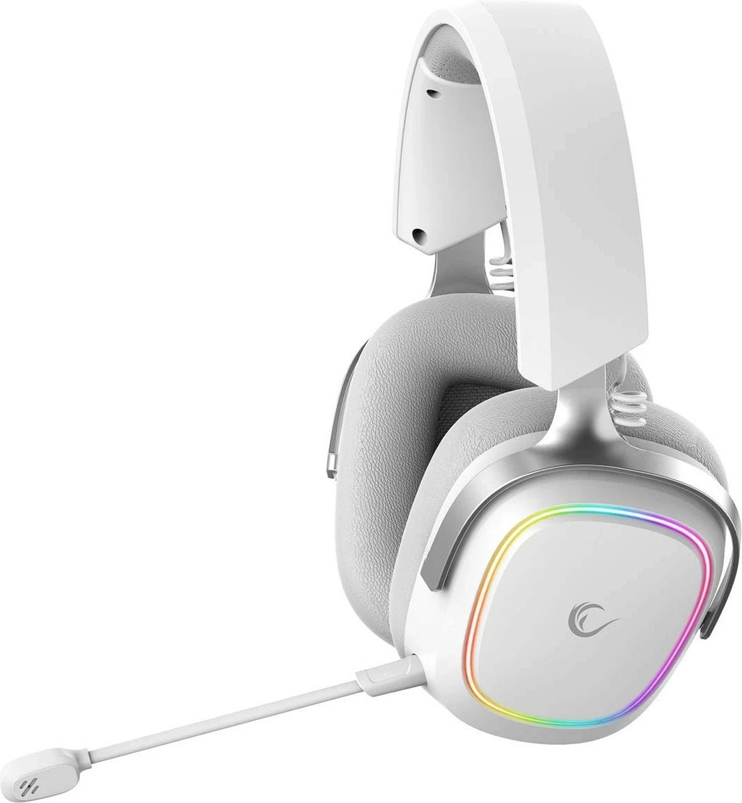 Kufje gaming Rampage RETSU, wireless, Bluetooth 5.3, RGB, mikrofon i ndashëm, bardhë