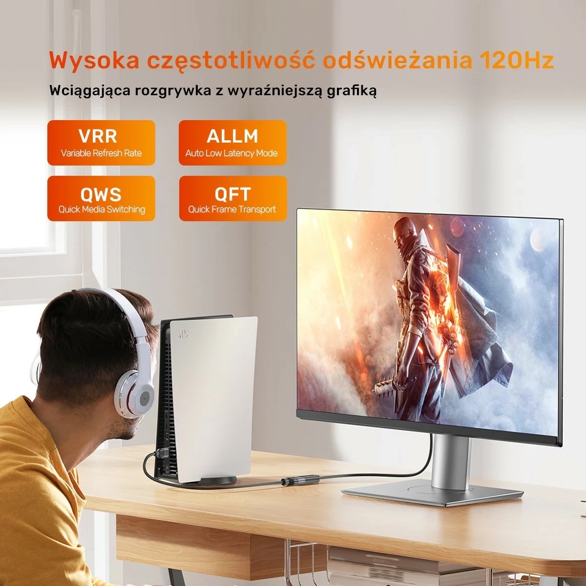 Kabllo zgjatëse HDMI Unitek, 2.1, 8K, 2m, argjendtë-zi