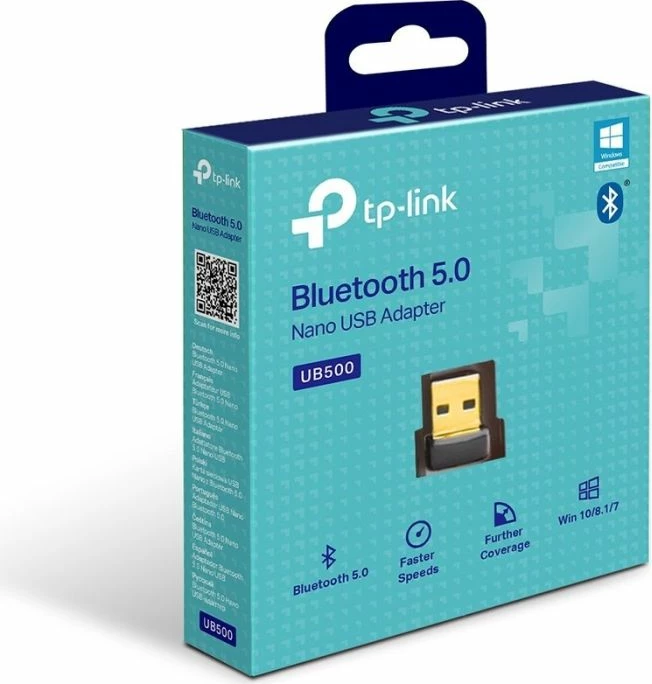 Adapter Bluetooth USB nano TP-LINK UB500 Bluetooth 5.0, zi/ari