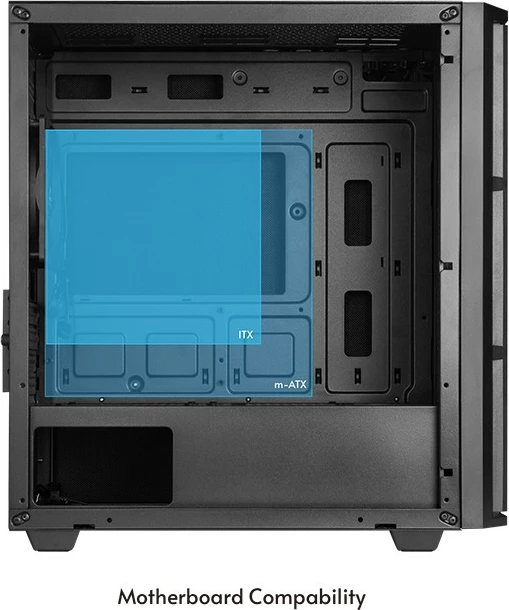 Kasë Chieftec AZ-01B-OP, Mini Tower, PC, micro ATX, Mini-ITX, uATX, e zezë