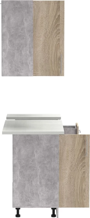 Njësi kuzhine Festa II melamine, ngjyrë sonoma, 120x60x85cm