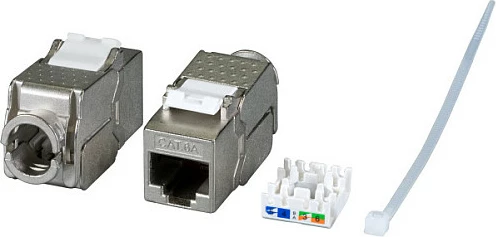 Modul RJ45 Keystone EFB Elektronik E-200100, Cat6a 10G, i sheshtë, metalik